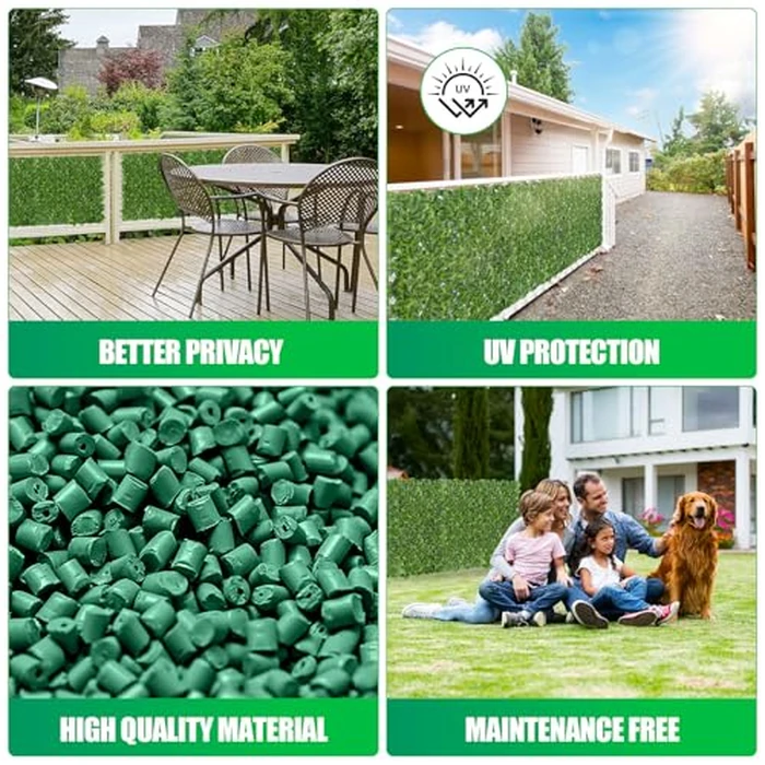 Artificial Ivy Privacy Fence Screen 40x120in, Artificial Faux Ivy Hedge for Garden and Balcony, Faux Leaves Privacy Fence with 100PCS Zip Ties and Replacement Leaves,Nail by FRURIPPY - Image 5