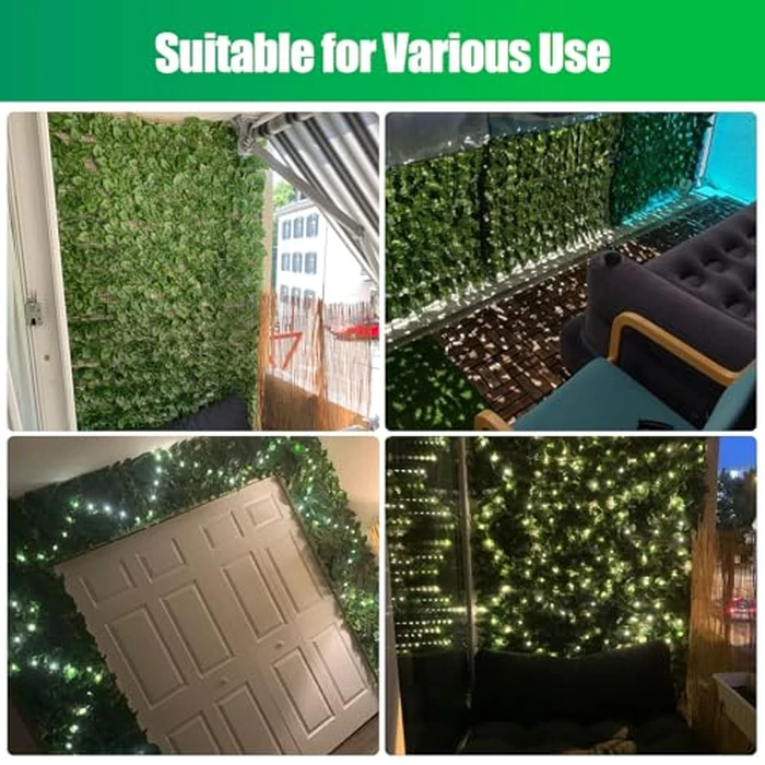 Artificial Ivy Privacy Fence Screen 40x120in, Artificial Faux Ivy Hedge for Garden and Balcony, Faux Leaves Privacy Fence with 100PCS Zip Ties and Replacement Leaves,Nail by FRURIPPY - Image 7