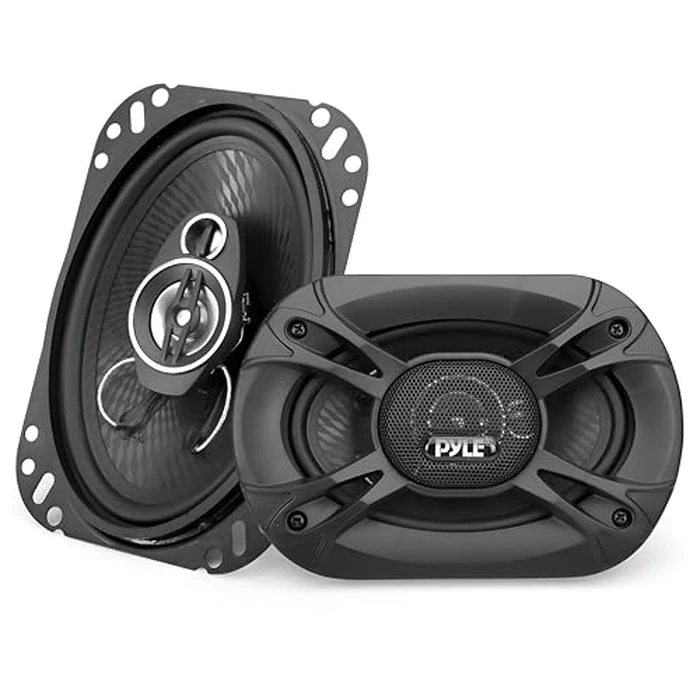 Pyle 3-Way Universal Car Stereo Speakers - 300W 4" x 6" Triaxial Loud Pro Audio Car Speaker Universal OEM Quick Replacement Component Speaker Vehicle Door/Side Panel Mount Compatible PL4163BK (Pair) by Pyle - Used - Very Good condition - US$24.58