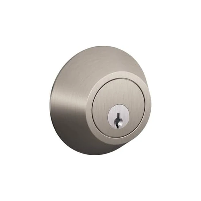 J-Series by SCHLAGE Single-Cylinder Deadbolt, Satin Nickel JD60619 by SCHLAGE - Image 2
