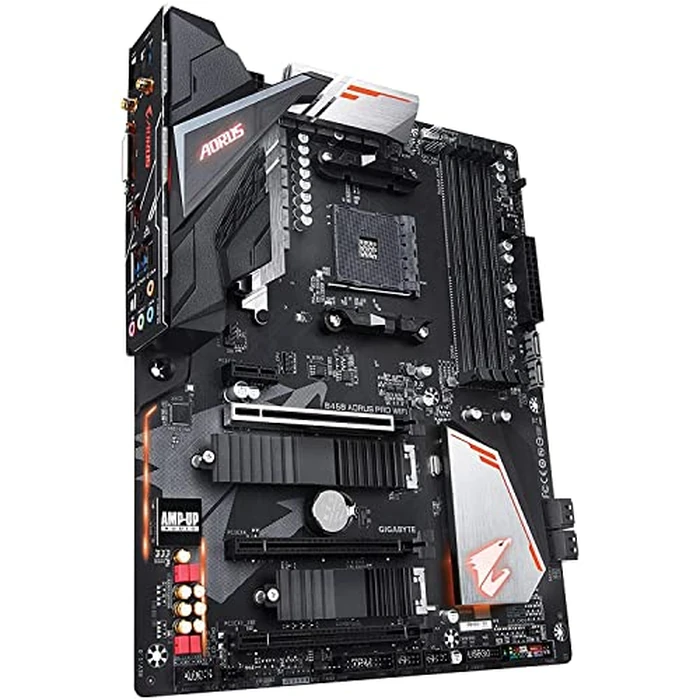 GIGABYTE B450 AORUS PRO Wi-Fi (AMD Ryzen AM4/ATX/M.2 Thermal Guard with Onboard Wi-Fi/HDMI/DVI/USB 3.1 Gen 2/DDR4/Motherboard) by GIGABYTE - Image 2