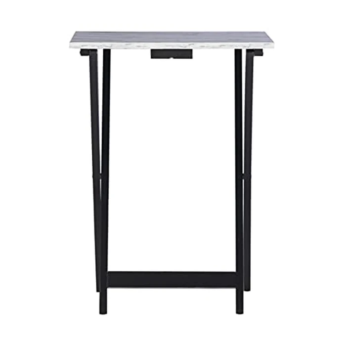 Linon Tray Table Set, 15.75"D x 18.9"W x 26.38"H, White by Linon - Image 7
