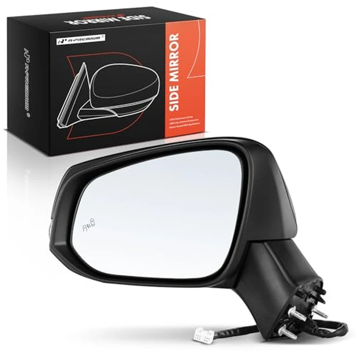 A-Premium Driver Side Power Door Mirror Compatible with Toyota RAV4 2019 2020 2021 2022 - Heated, Manual Folding, w/Turn Signal, w/Blind Spot Detection, Black Outside Rear View Mirror, Japan Built by A-premium - Used - Good condition - CA$73.47