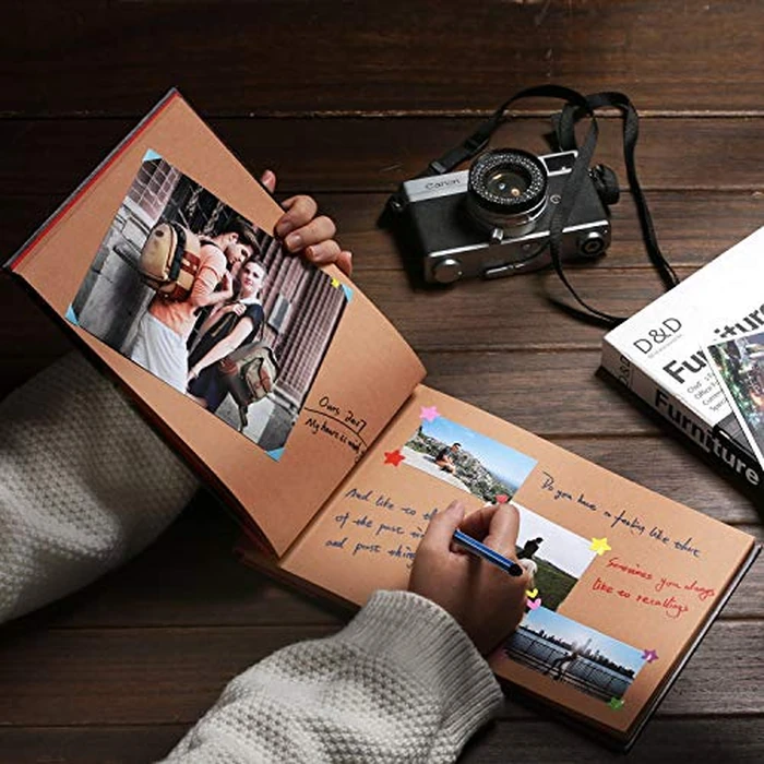 Adventure Book Diary Photo Scrapbook, Hard Cover Movie Style Scrapbook for Anniversary, Wedding, Travelling, Birthday, Christmas by Let the Adventure Begin - Image 6