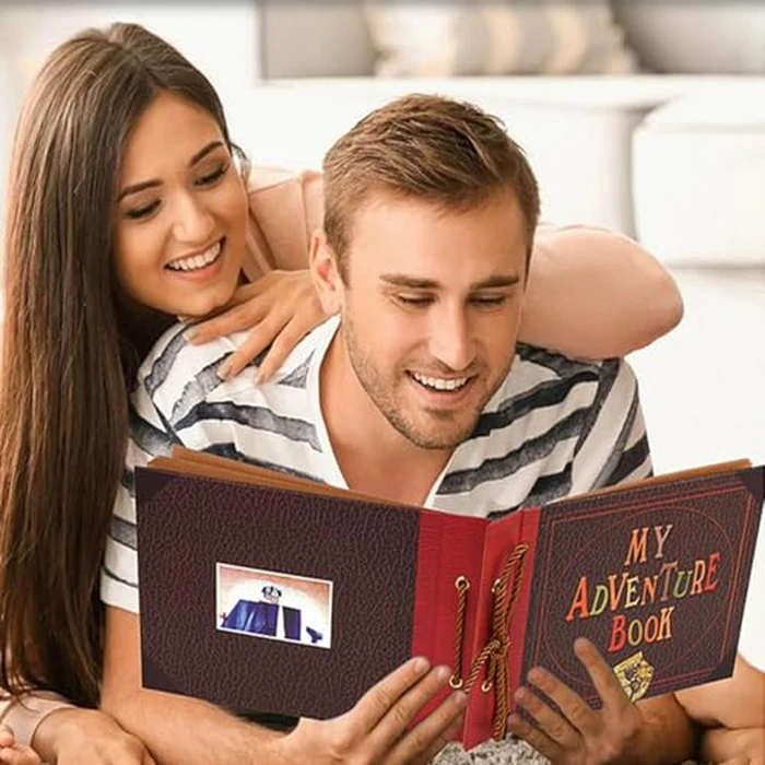 Adventure Book Diary Photo Scrapbook, Hard Cover Movie Style Scrapbook for Anniversary, Wedding, Travelling, Birthday, Christmas by Let the Adventure Begin - Image 7