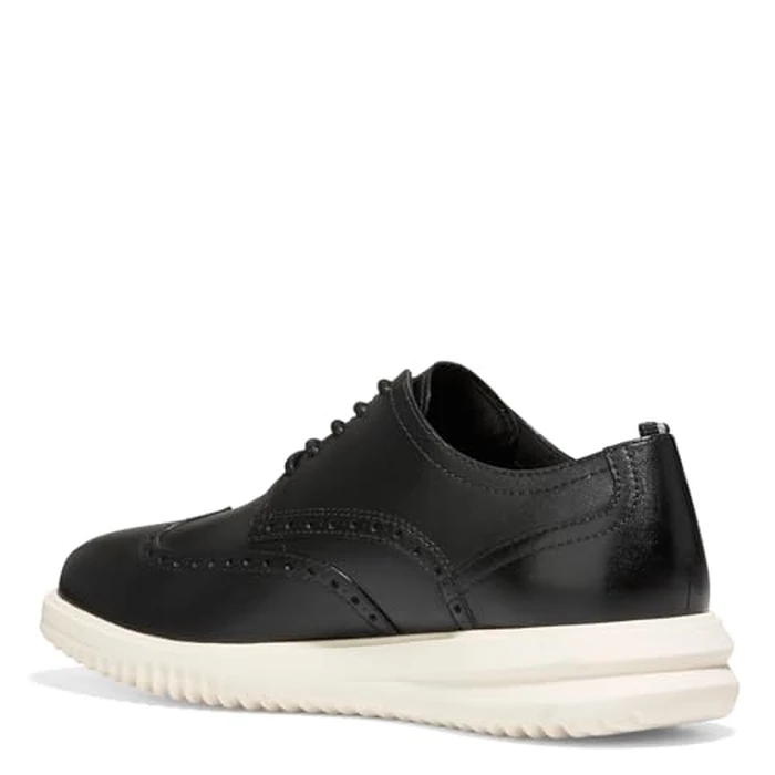 Cole Haan Men's Grand+ Wingtip Oxfords, Black/Ivory, 10.5-M US by Cole Haan - Image 4