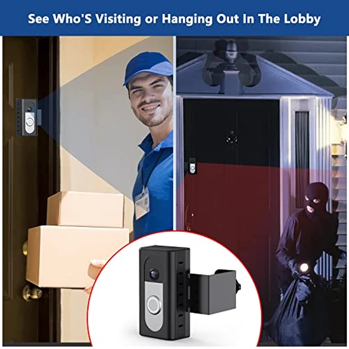 KIMILAR Anti-Theft Video Doorbell Mount Compatible with Ring/Blink Wireless Video Doorbell, Adjustable Mounting Bracket Accessories for Houses, Apartments, Businesses, Not for Blink 2nd Gen by KIMILAR - Image 7