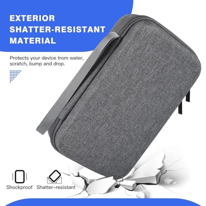 Hard Electronic Organizer Travel Case for MacBook Power Adapter Chargers Cables Power Bank Apple Magic Mouse Apple Pencil USB Flash Disk SD Card Hard Drive Waterproof Shockproof Carrying Case, Grey by CAAORDKSO - Image 4