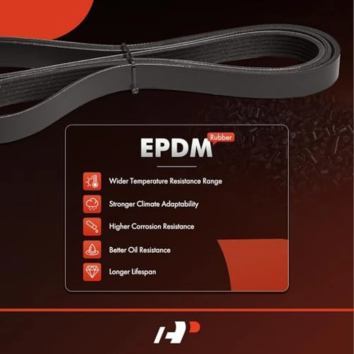 A-Premium Engine Serpentine Drive Belt Compatible with Infiniti Q50 Q60 2014-2015, QX50 2014-2017, G37 2008-2013, M37 2011-2013, QX70, Q70, FX37, FX50, Q40, EX37, Q70L & Nissan 370Z, 3.7L 5.0L by A-premium - Image 4