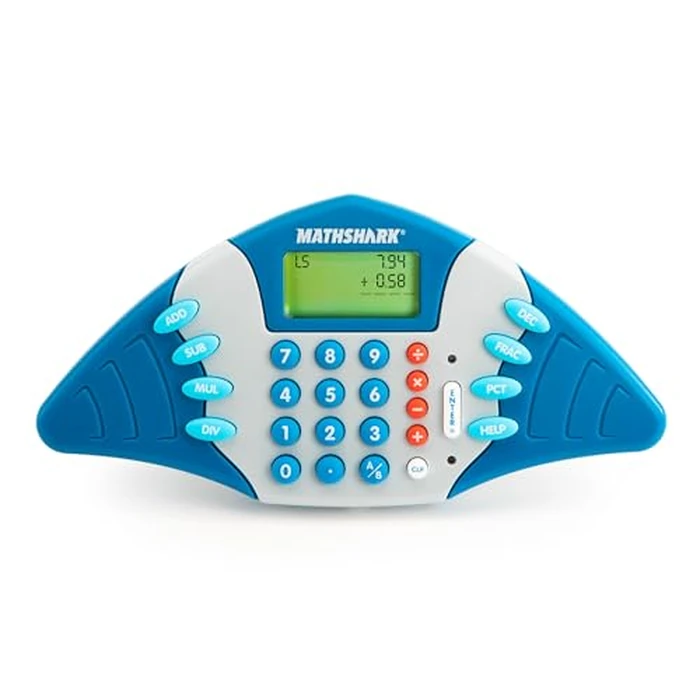 Educational Insights MathShark - Electronic Math Games for Kids Ages 6-8, Handheld Math Game, Addition and Subtraction Toys, Multiplication and Division Games for First Graders, Kids Learning Game by Educational Insights - Used - Like New condition