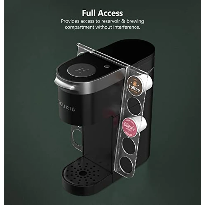 GALVANOX Acrylic K Cup Organizer - Fits the Keurig K-Mini/K Mini-Plus (ONLY), Space Saving Pod Holder for Single Serve Coffee Makers, 10 Pod Capacity (Machine is NOT included) by GALVANOX - Image 8