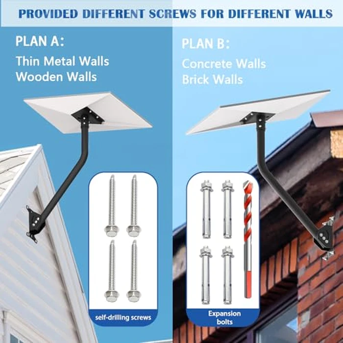25inch Starlink GEN-3 Mounting Kit, Starlink Long Wall Mount, Starlink Roof Mount, Starlink Pole Mount, for Starlink Internet Kit Satellite (Include Screws&Drill bit) (gen 3 Long J Mount) by wuutyty - Image 4
