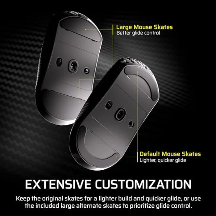 CORSAIR Sabre v2 PRO Wireless CF FPS Gaming Mouse - 33,000 DPI Marksman S Sensor, 8,000Hz Hyper-Polling, Carbon Fiber Unibody, Lightweight, Up to 120hr Battery - Black by Corsair - Image 8