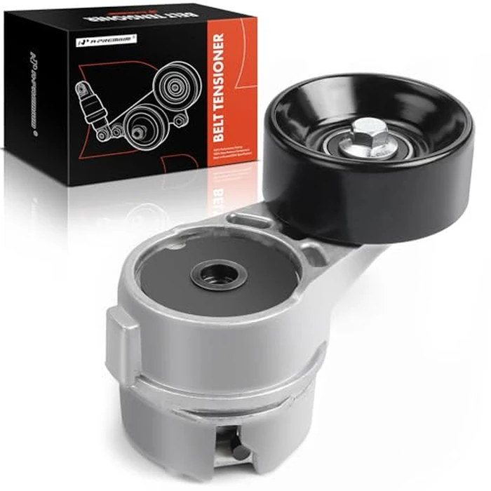 A-Premium Belt Tensioner Assembly with Pulley Compatible with Ford F-250 1995-1996, F-350 F Super Duty, E-350 Econoline Club Wagon 1995-1998, 7.3L, Replace# F7TZ6B209AA, F5TE6B209DA by A-premium - Image 1