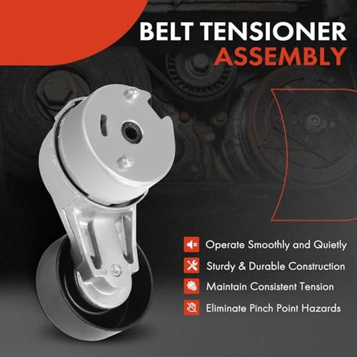 A-Premium Belt Tensioner Assembly with Pulley Compatible with Ford F-250 1995-1996, F-350 F Super Duty, E-350 Econoline Club Wagon 1995-1998, 7.3L, Replace# F7TZ6B209AA, F5TE6B209DA by A-premium - Image 2