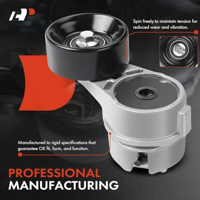 A-Premium Belt Tensioner Assembly with Pulley Compatible with Ford F-250 1995-1996, F-350 F Super Duty, E-350 Econoline Club Wagon 1995-1998, 7.3L, Replace# F7TZ6B209AA, F5TE6B209DA by A-premium - Image 4