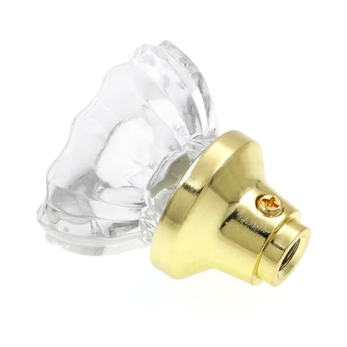 Prime-Line E 28326 Passage Door Latch Set, Glass Knob with Latch Bolt Brass Finish, Vintage (Single Pack) by Prime-Line - Image 3
