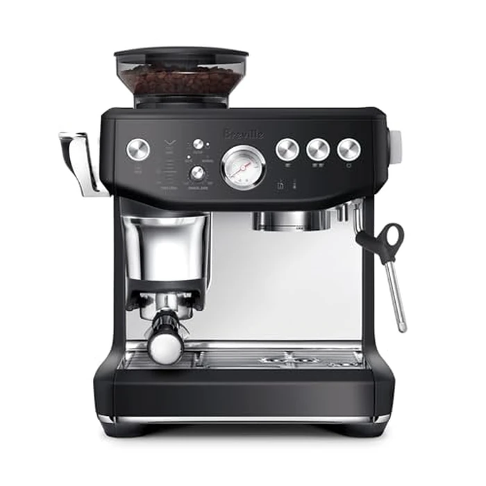 Breville the Barista Express Impress Espresso Machine with Grinder & Milk Frother, Espresso Maker with Assisted Tamping, Cappuccino & Latte Machine for Home, BES876BTR, Black Truffle by Breville - Used - Like New condition - CA$861.21