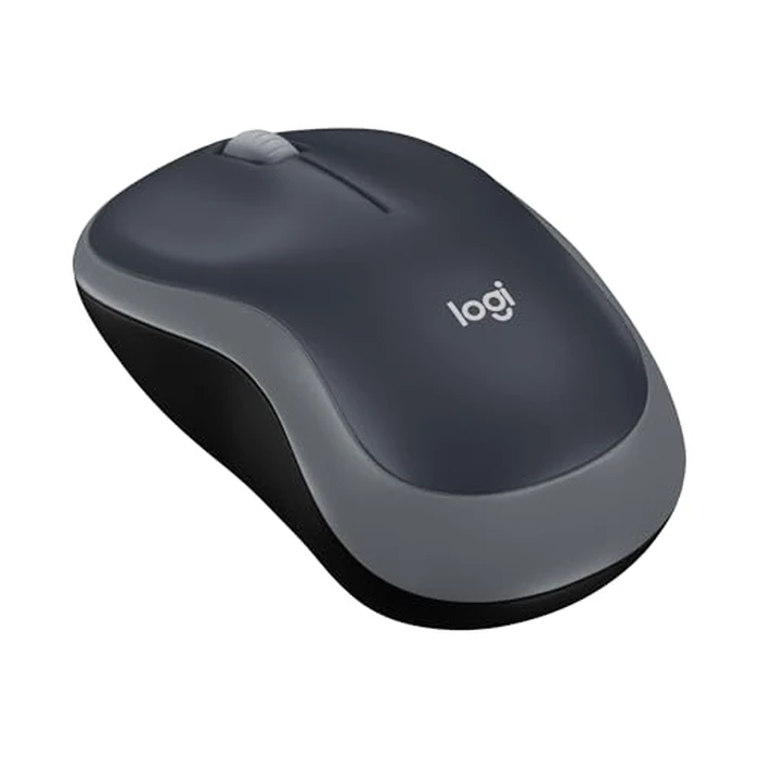Logitech M185 Wireless Mouse, 2.4GHz with USB Mini Receiver, 12-Month Battery Life, 1000 DPI Optical Tracking, Ambidextrous PC/Mac/Laptop - Swift Grey by Logitech - Image 1