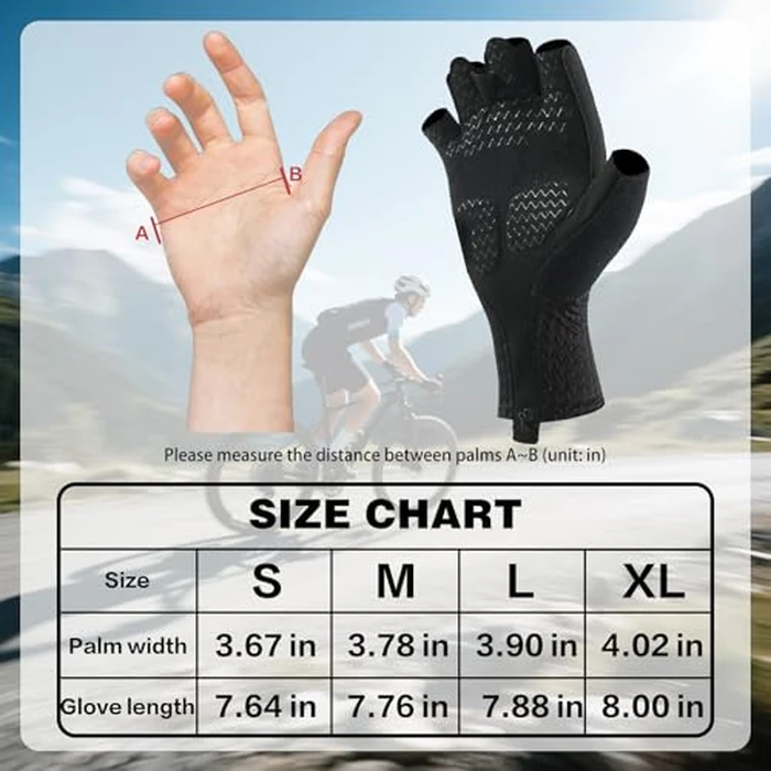 DUFFOBAN Cycling Gloves Breathable & Quick-Drying Bike Gloves for Men & Women, UV Sun Protection, Lightweight for Mountain Biking, Running, Gym, Outdoor Sports, Black, M by DUFFOBAN - Image 6