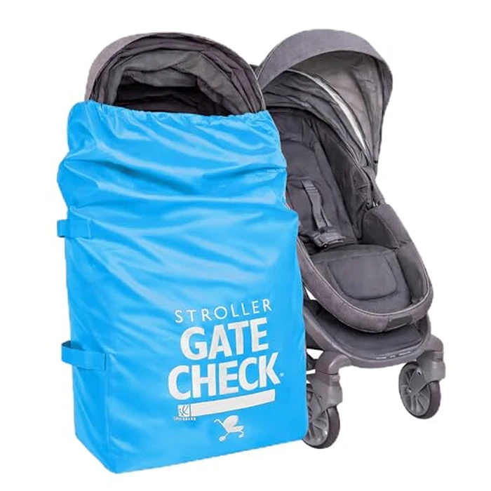 J.L. Childress Gate Check Travel Bag for Single & Double Stroller, Neon Blue by J.L. Childress - Image 1