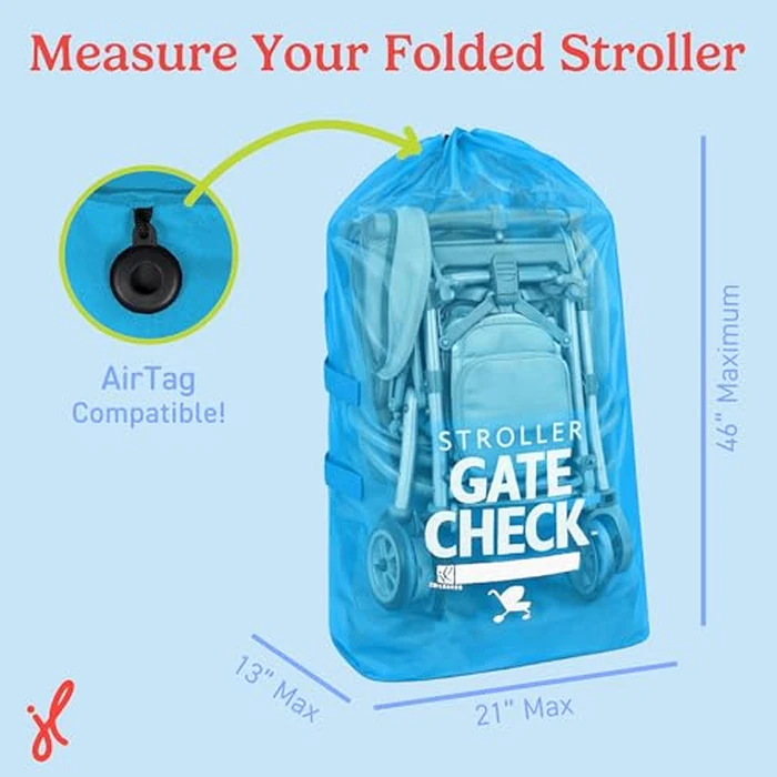 J.L. Childress Gate Check Travel Bag for Single & Double Stroller, Neon Blue by J.L. Childress - Image 3