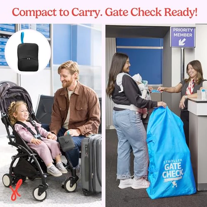 J.L. Childress Gate Check Travel Bag for Single & Double Stroller, Neon Blue by J.L. Childress - Image 7