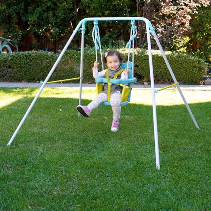 Sportspower FNS-004 My 1st Toddler Swing - Heavy-Duty Baby Indoor/Outdoor Swing Set with Safety Harness, Puppy Version, 58" L x 58" W x 47" H by Sportspower - Image 3