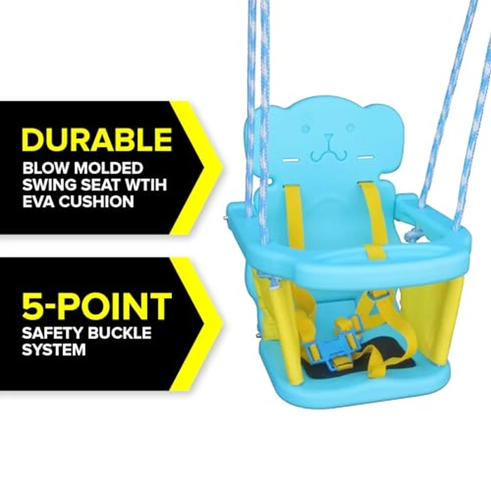 Sportspower FNS-004 My 1st Toddler Swing - Heavy-Duty Baby Indoor/Outdoor Swing Set with Safety Harness, Puppy Version, 58" L x 58" W x 47" H by Sportspower - Image 4