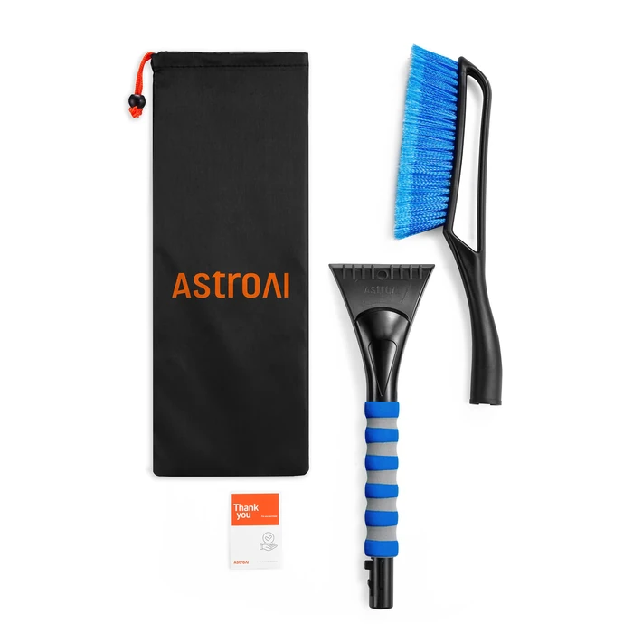 AstroAI 27" Snow Brush and Ice Scrapers for Car Windshield, Detachable Snow Scrapers with Ergonomic Foam Grip for Cars, Trucks, SUVs (Heavy Duty ABS, PVC Brush, Blue) by AstroAI - Image 8