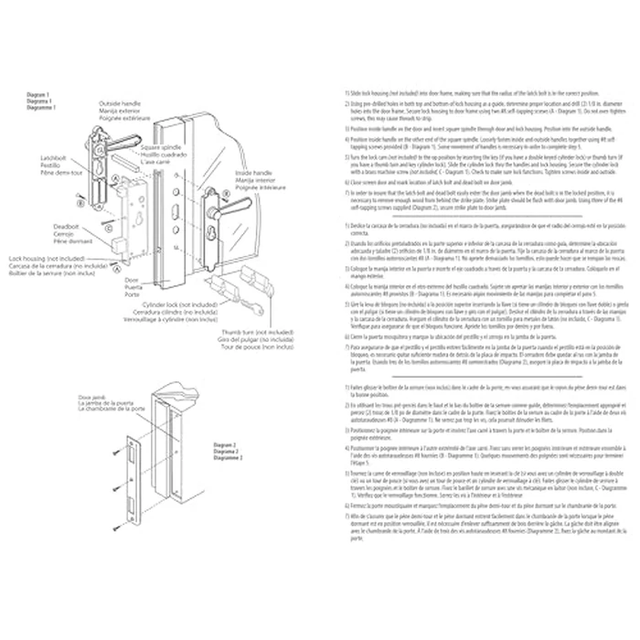 Prime-Line K 5063 Diecast Security Storm of Screen Door Lever for Screen Doors 7/8 to 1-1/8 Inches Thick, Black (1 Set) by PRIME-LINE - Image 3