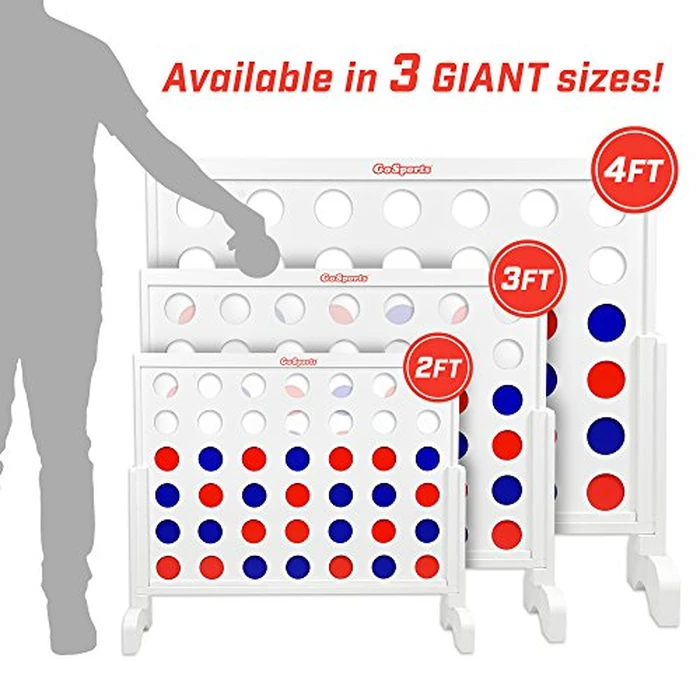 GoSports 3 Foot Width Giant 4 in a Row Game with Carrying Case, Made from Wood by GoSports - Image 6