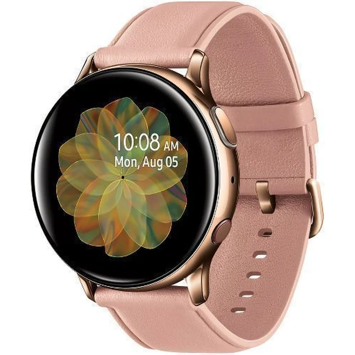 Samsung Galaxy Watch Active2 (Bluetooth + LTE) - 4GB - 40mm - Gold Stainless Steel Case with Pink Leather Leather Strap by Samsung - Image 2