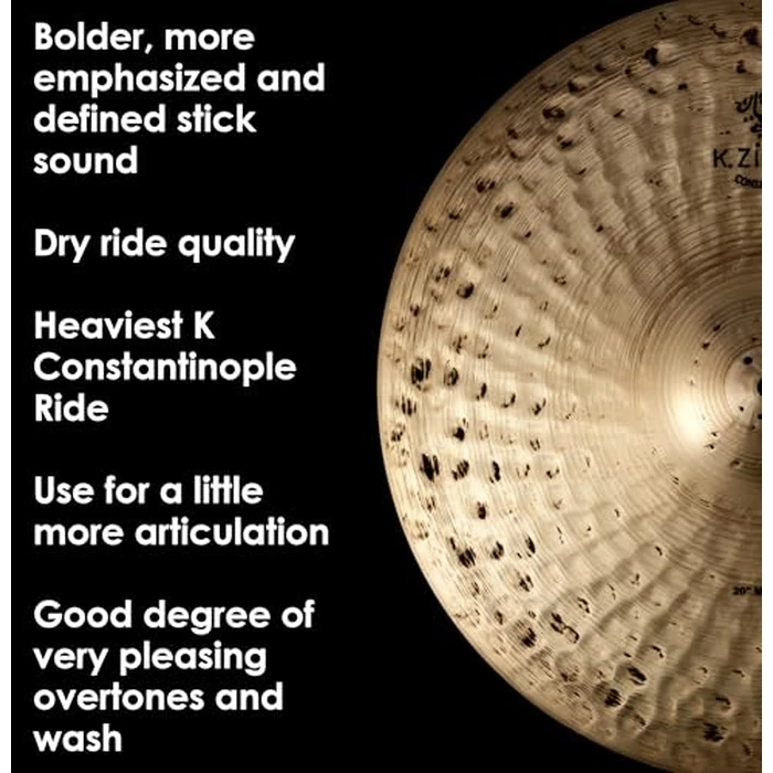 Zildjian 20" K Constantinople Medium Ride by Zildjian - Image 5