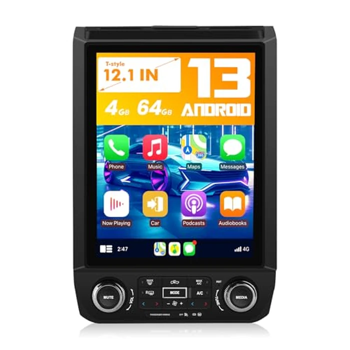 AWESAFE [4GB+64GB] for Ford F150 Radio Upgrade 2015 2016 2017 2018 2019 2020 2021, T Style 12.1 inch Touch Screen F150 Stereo Support B&O Sound System, 8 Core CarPlay Android Auto AM FM by AWESAFE - Used - Like New condition - US$409.76
