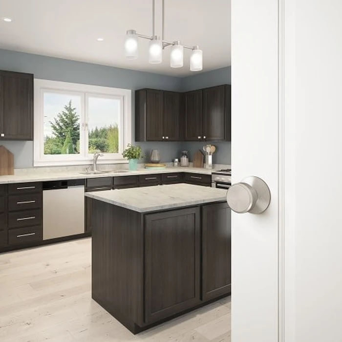 Schlage Lock Company F10 V BWE 619 Schlage Bowery Passage Door Knob Set from the F-Series, Satin Nickel - 669548 by SCHLAGE - Image 2
