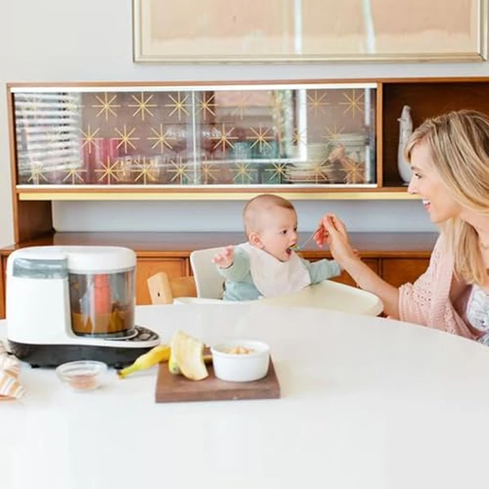 Baby Brezza One Step Baby Food Maker Deluxe - Auto shut Off, Dishwasher Safe Cooker and Blender to Steam + Puree Organic Food for Infants + Toddlers - Set of 3 Pouches + 3 Funnels by Baby Brezza - Image 8