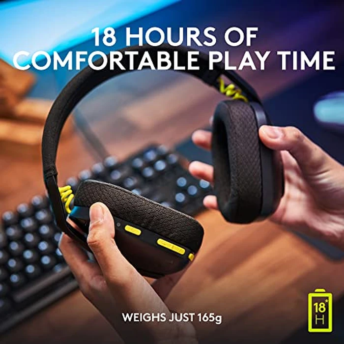 Logitech G435 Lightspeed & Bluetooth Wireless Gaming Headset - Lightweight Over-Ear Headphones, Built-in mics, 18h Battery, Dolby Atmos, PC, PS4, PS5, Nintendo Switch/Switch 2, Mobile - Black by Logitech G - Image 6