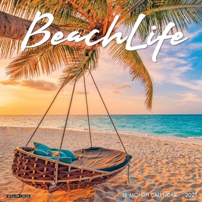 Beach Life 2025 12" x 12" Wall Calendar by WILLOW CREEK - Image 1