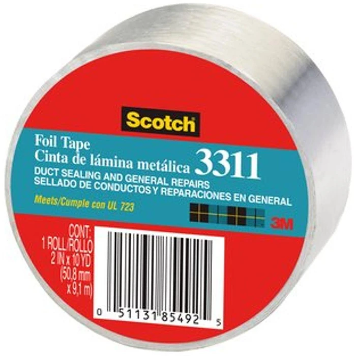 3M 3311-10A 2" X 10 Yards Scotch Aluminum Foil Tape - Default by 3M - Refurbished - Brand New condition