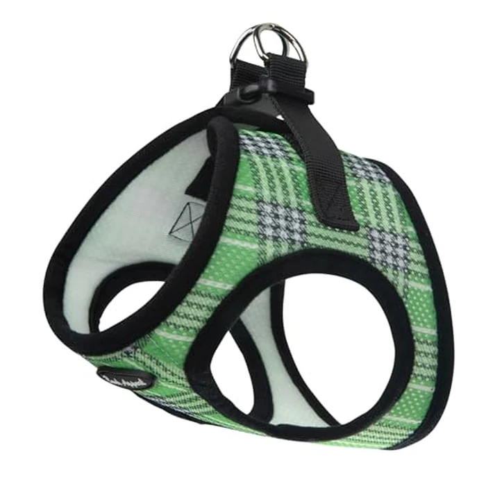 Bark Appeal Green Plaid Step-in Dog Harness for Small to Medium Sized Pets - Updated Sizing, Re-Measuring is Essential - Soft Vest Harness - Anti-Choke with Adjustable Strap & Heavy Duty Clip - M by Bark Appeal - Used - Like New condition - US$10.47