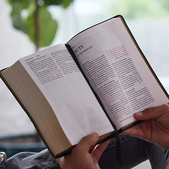 NKJV, End-of-Verse Reference Bible, Personal Size Large Print, Leathersoft, Brown, Red Letter, Comfort Print: Holy Bible, New King James Version by HarperCollins Children's Books - Image 3