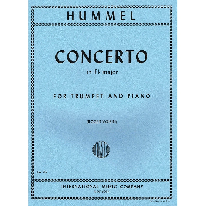 Hummel Concerto in Eb Major for Bb Trumpet and Piano by International Music Company - Used - Acceptable condition - US$11.62