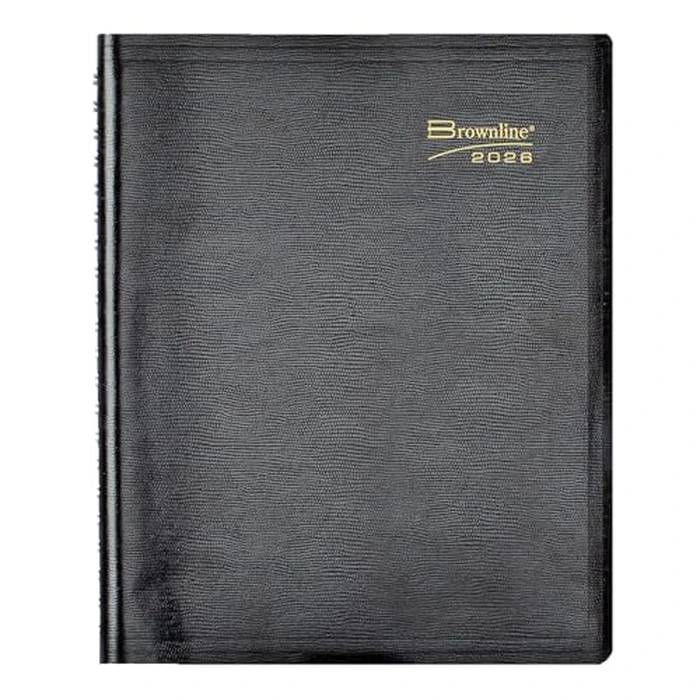 Brownline(R) 2026 Essential Daily Professional Planner, Four-Person Appointment Book, 12 Months, January to December, Twin-Wire Binding, 11" x 8.5", Black (CB960.BLK-26) by Brownline - Image 1