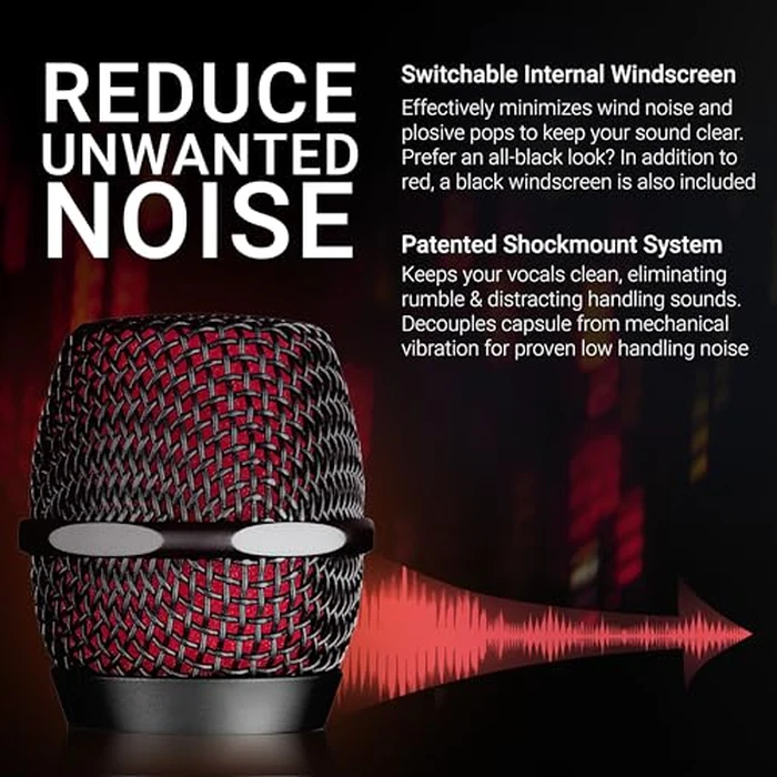 SE ELECTRONICS V7 MC2 Wireless Microphone Capsule - Compatible with Sennheiser Wireless Transmitters - Professional Dynamic Microphone for Singing, Speech & Music Studio Recording (Black) by SE ELECTRONICS - Image 8