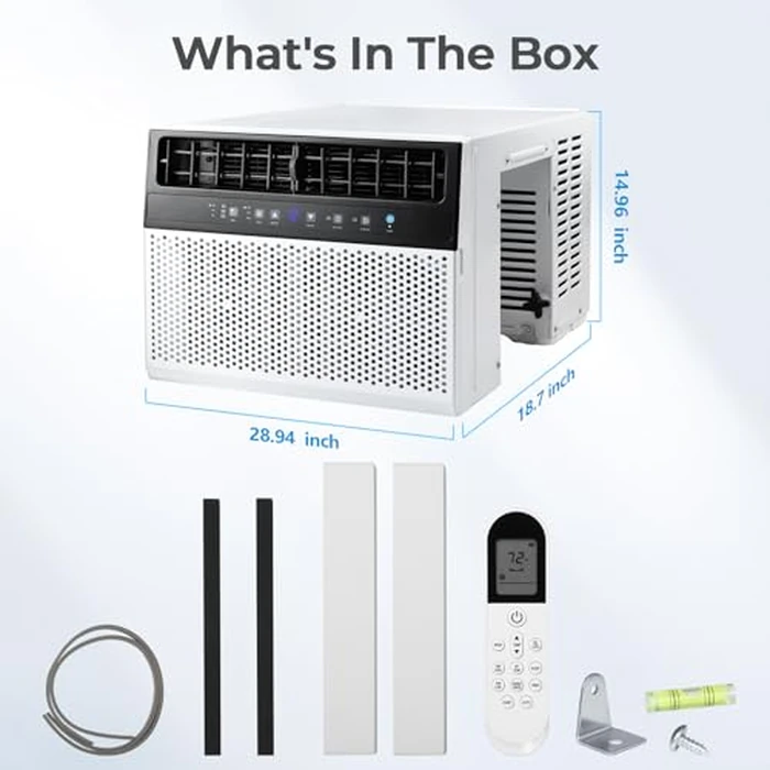 Electactic U-shaped Window Air Conditioner, Window AC Unit Cools Up 550 Sq.ft, Saddle Air Conditioner Window Unit with Full Window View, Low Noise, Cool/Dry/Fan Modes,White,12000BTU Upgrade by Electactic - Image 6