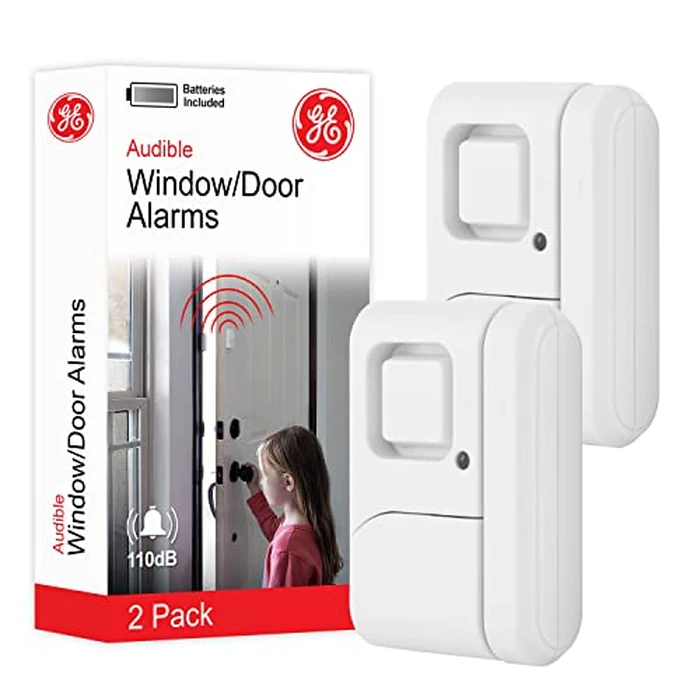 GE Personal Security Window and Door Alarm, 2 Pack, DIY Protection, Burglar Alert, Wireless Chime/Alarm, Easy Installation, Home Security, Ideal for Home, Garage, Apartment and More, White, 45115 by UltraPro - Used - Very Good condition - US$10.48