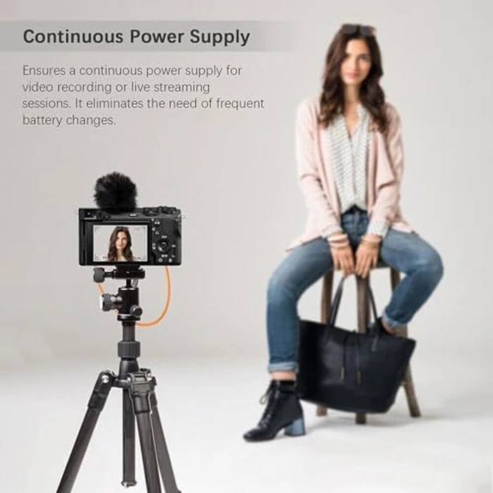 ZGCINE D-Tap to Sony NP-FZ100 Dummy Battery, Rotated 180 degrees D Tap for Sony A7IV,A7III,ZV-E1,ZV-E10 II,A6700,FX3,A7C,A7CII,FX30,A7RIII,A7RIV,A7RV,A7SIII,A1,A9,A9II,A9III,A6600,A1II,FX30B, 60cm Cable by EACHSHOT - Image 9