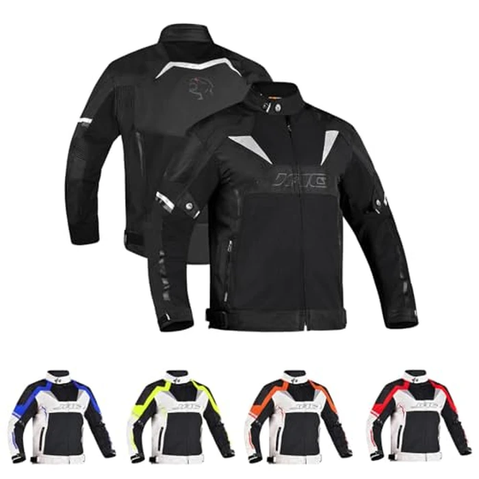 J.A.G. JAG Mesh Motorcycle Biker Jacket-CE Level 1 Armor Motorbike Jacket Men-High Visibility Riding Jacket with Armor (US, Alpha, Large, Regular, Regular, Black) by J.A.G. - Image 1