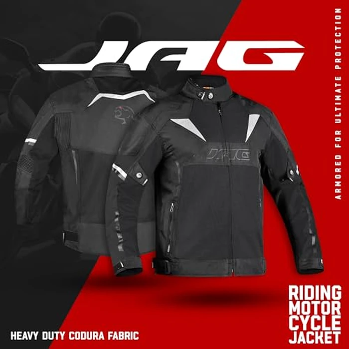 J.A.G. JAG Mesh Motorcycle Biker Jacket-CE Level 1 Armor Motorbike Jacket Men-High Visibility Riding Jacket with Armor (US, Alpha, Large, Regular, Regular, Black) by J.A.G. - Image 7